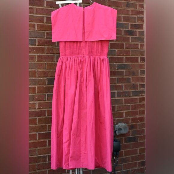 New Antonio Melani x Jennifer Sumko Rachel 4 Taffeta Capelet Barbie Pink Smock - Picture 12 of 15